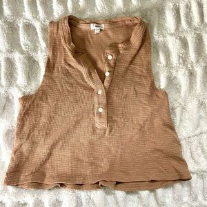 Aerie Tan Ribbed Tank Top